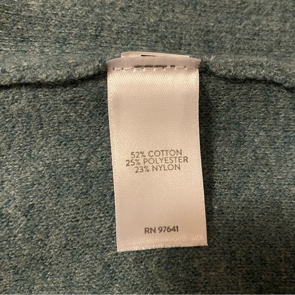 J. Jill Patch Pocket Hooded Sweater in Smokey Sage Heather - Picture 5 of 5